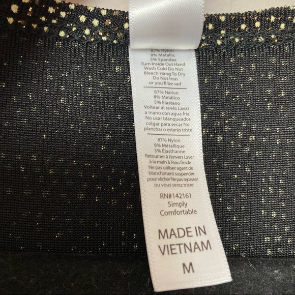 LuLaRoe Women’s M Medium Glitter Sparkle Short Sleeve Tee Top Hi Low Hem Tunic - Picture 5 of 7